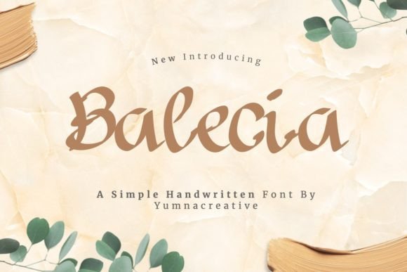 Balecia: A Script Font with Quiet Sophistication