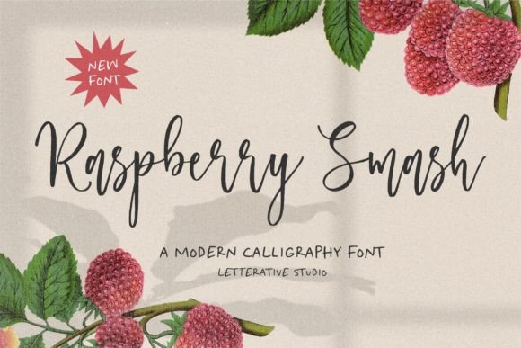 Raspberry Smash: A Handwritten Font for Authentic Craft Projects