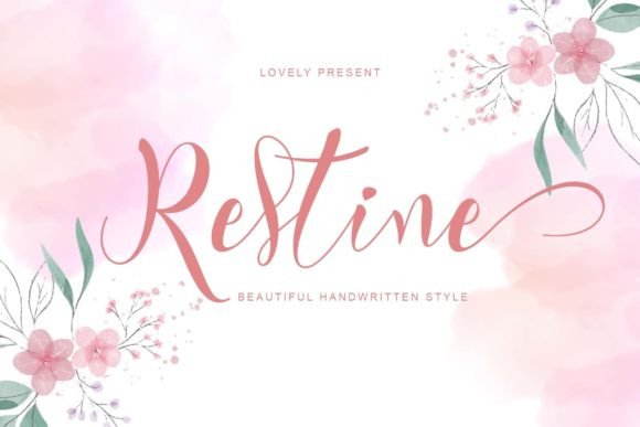 Restine Font: A Handwritten Typeface for Makers and Creative Shops