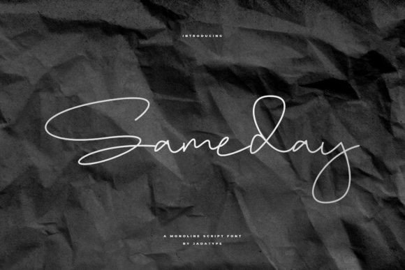 Sameday Font: A Beautiful Handwritten Typeface for Crafters and Makers
