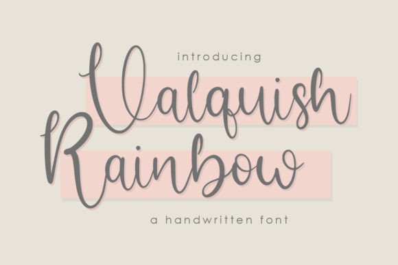 Valquish Rainbow: A Handwritten Font for Modern Branding
